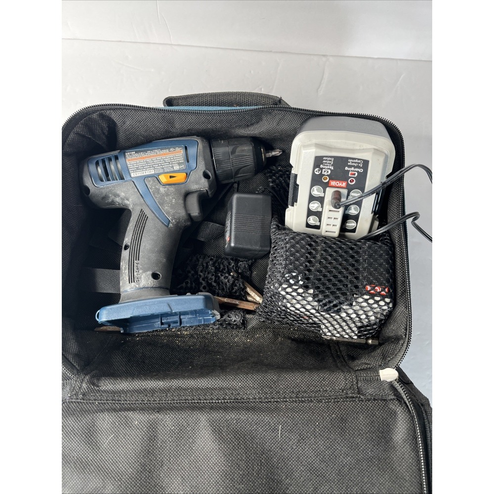 Ryobi 12V Cordless Drill CD100 w/ 2 OEM Batteries, Charger, Case